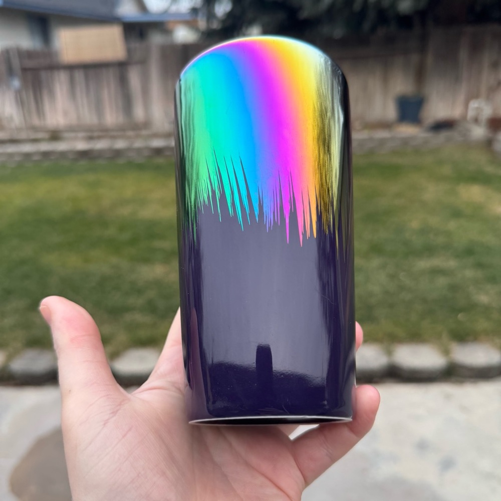 Starbucks Fall 2020 Navy Iridescent Double Wall Ceramic Tumbler 12 oz Coffee Mug - Picture 2 of 13